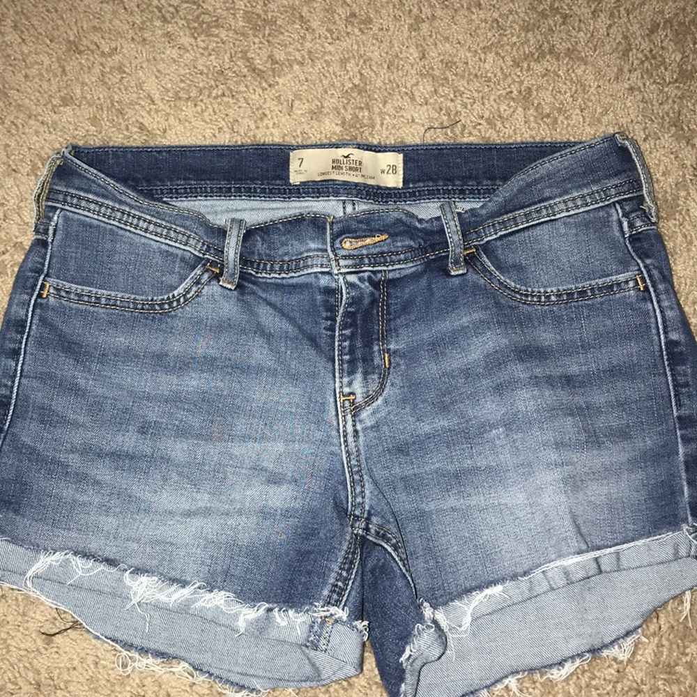 Hollister jean shorts.